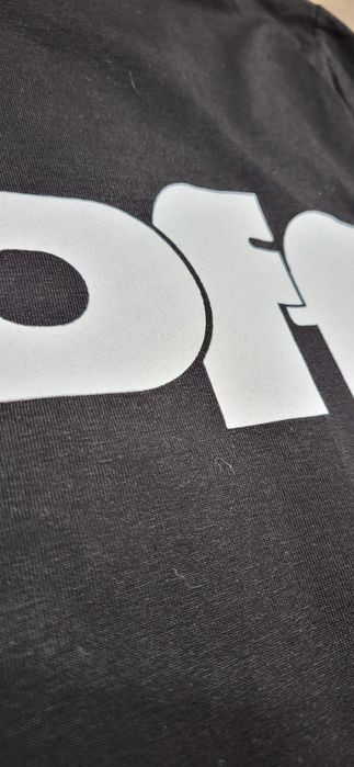 Off white czarna koszulka męska t-shirt bawełna premium XL