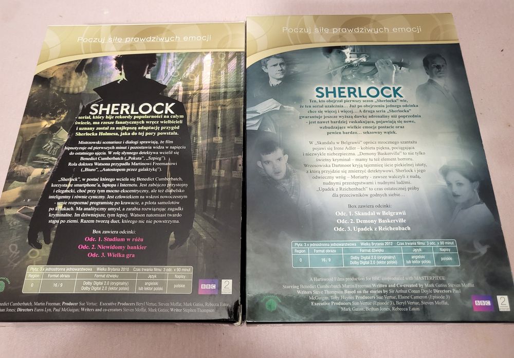 Sherlock Holmes. DVD.  Dwie pełne serie