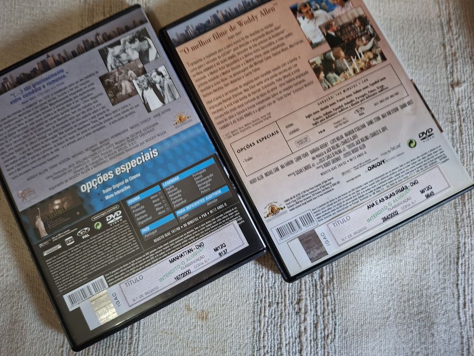 Dois dvds originais filmes de Woody Allen