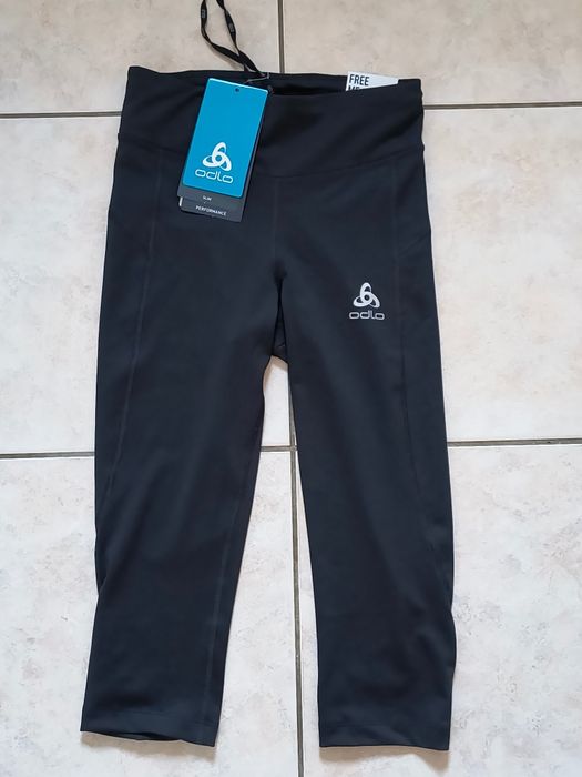 Nowe damskie legginsy biegowe Odlo Essential 3/4 XS getry trenningowe bieganie