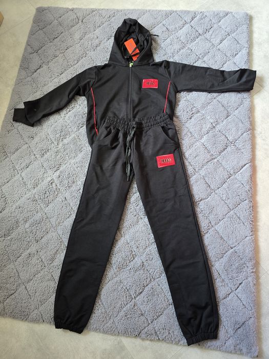Nowy czarny bawełniany dres Hugo Boss oryginał