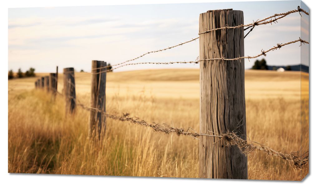 Obraz 100x60cm Płot na Polu