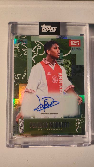 2025 Topps Ajax Patrick Kluivert Auto / autograf Green / limit 99