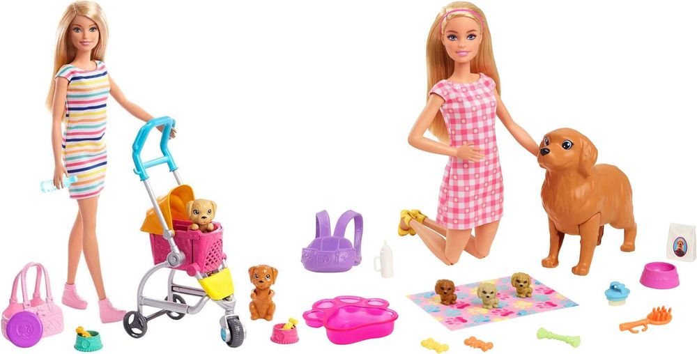 Нові Barbie Pets Stroller та Mommy Dog. Барбі цуценята. Барбі коляска.