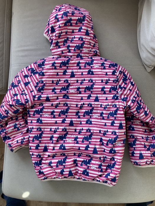 Kurtka zimowa uniwersalna dwustronna / na narty sanki łyżwy / 116-122