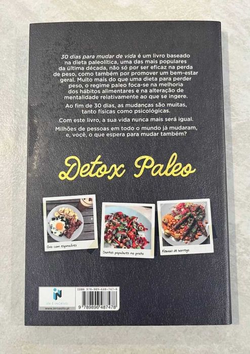 Livro 30 dias para mudar de vida Detox Paleo, de Joana Moura
