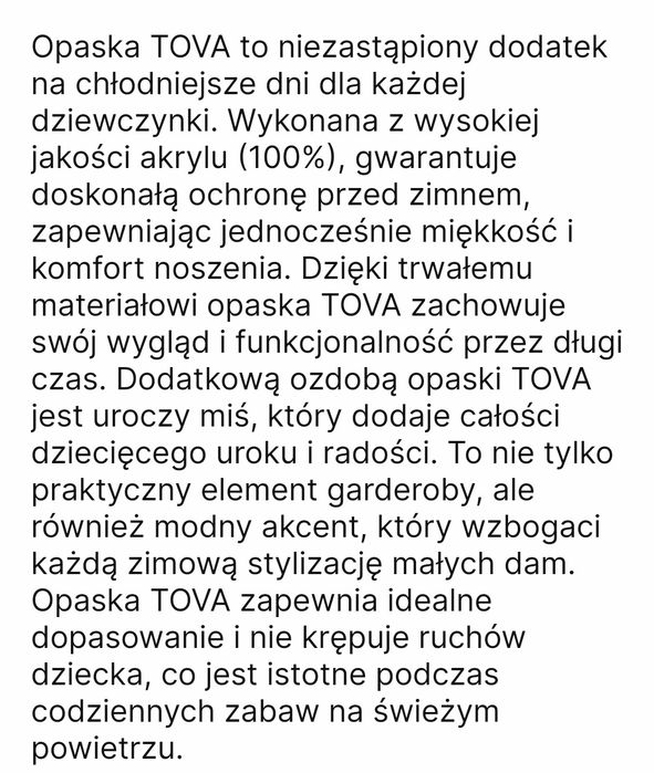Opaska Tova Jamiks Nowa