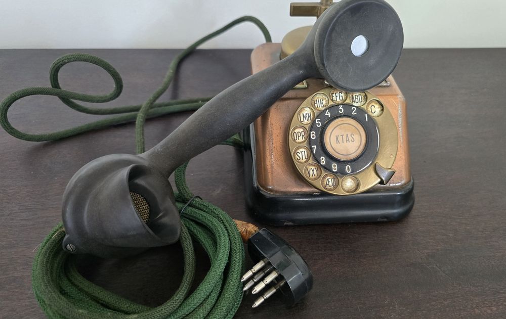 Antigo e Raro Telefone castiçal,Dinamarquês