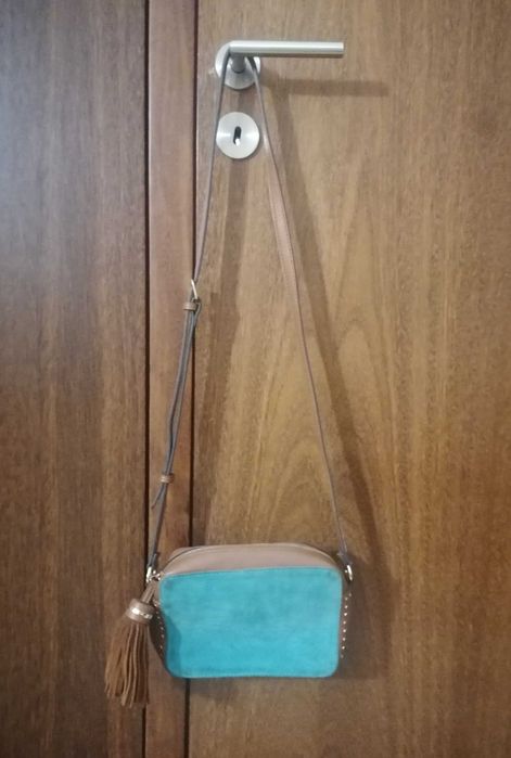 Carteira Mala Pele e Camurça