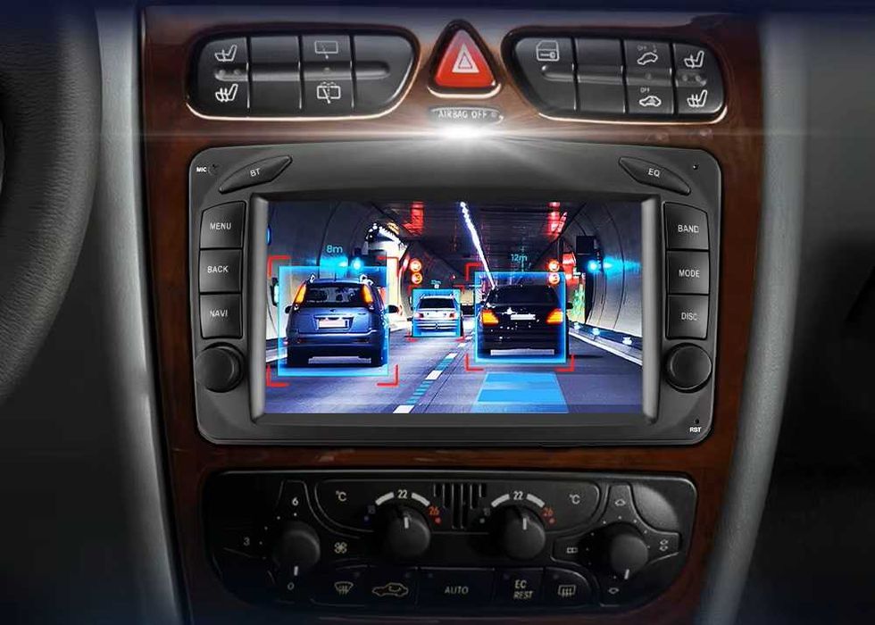 CarPlay Android Auto Radio DAB+ Opcja Bluetooth Android YouTube Yanosik USB GPS WiFi 4G MP3 MP4 DSP Mercedes C CLK CL W209 W203 System BOSE
