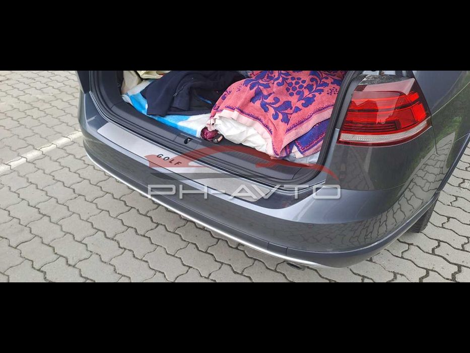 Хром накладка на задний бампер VW Golf-7 Golf 7 VII Универсал