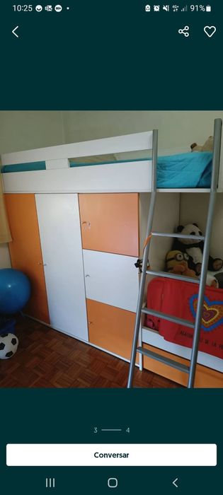 Beliche com muita arrumação