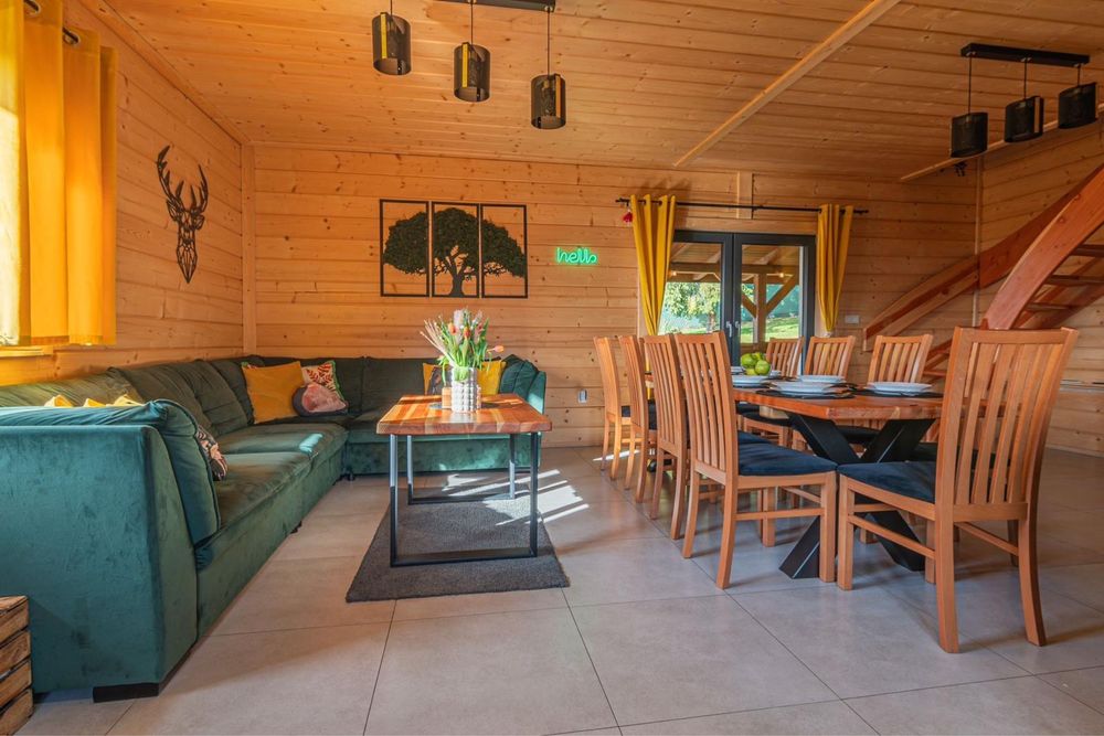 Domek „FOREST” 12 osób  Sauna | Jacuzzi | Balia |