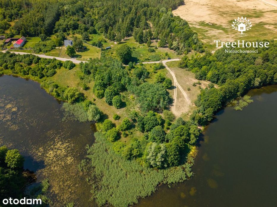 Działka inwestycyjna z linią brzegową - MPZP