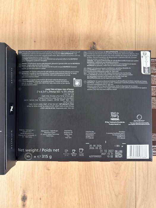 Nespresso professional 1050 kapsułek zestaw