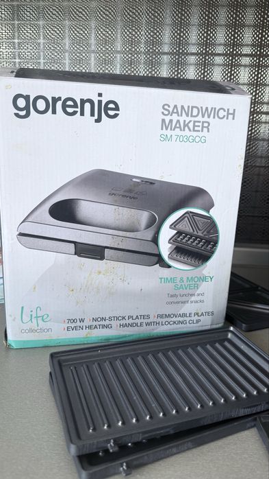 Gorenje вафельница, sandwich maker sm703gcg