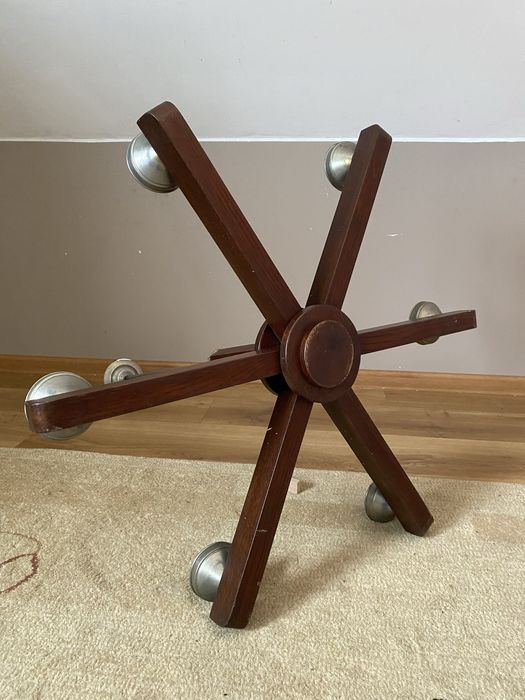 Art deco stary wielki drewniany żyrandol