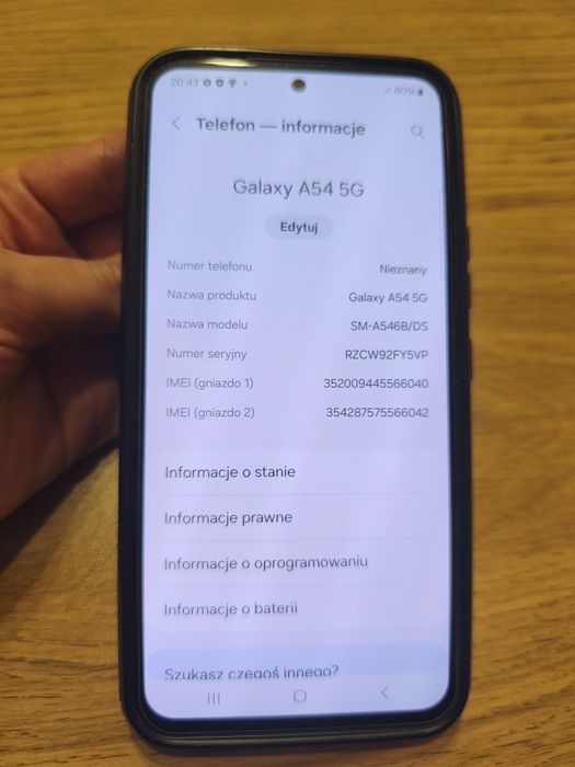 Samsung Galaxy A54 + etui