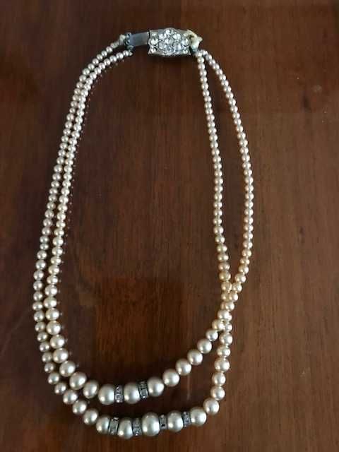 Вінтажні буси з перлин, 2 нитки,