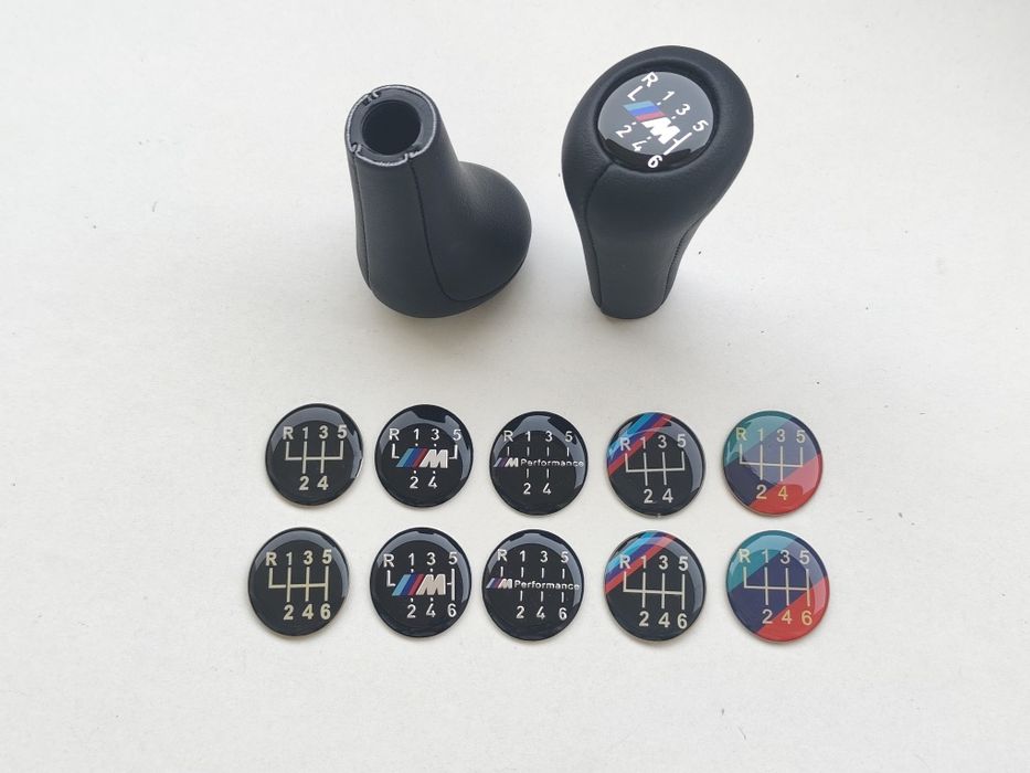 Manete Moca Manípulo Manopla Maçaneta Alavanca velocidades BMW Pele Lisa Pack M 5 6 M E30 E36 E46 E90 E91 E92 E93 E34 E39 E60 E61 F10 F11 F20 F30 X1