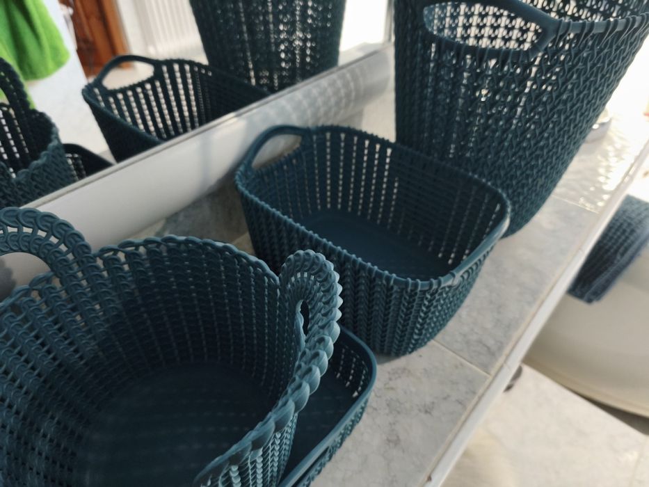 Koszyki  Curwer turkusowe