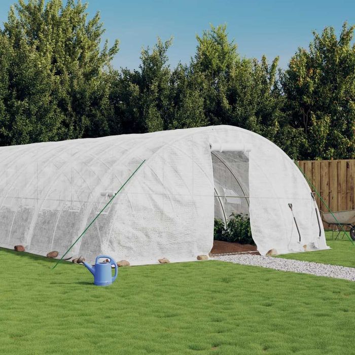 Grande estufa 110 m² 22x5x2,3 m com porta 100x185 cm