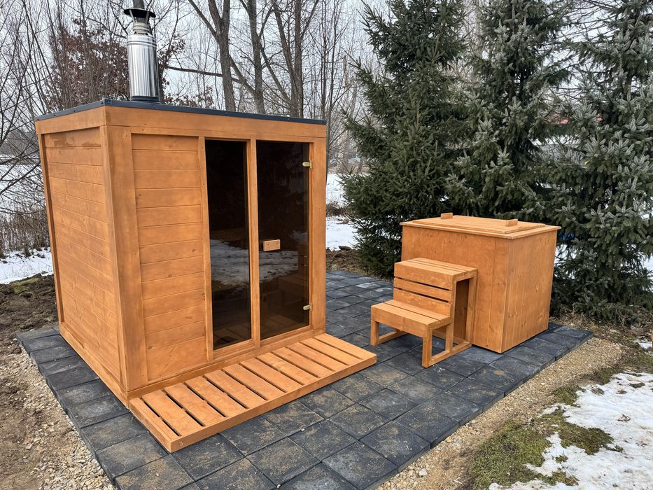 Zestaw sauna balia jacuzzi beczka do morsowania , montaz caly  kraj