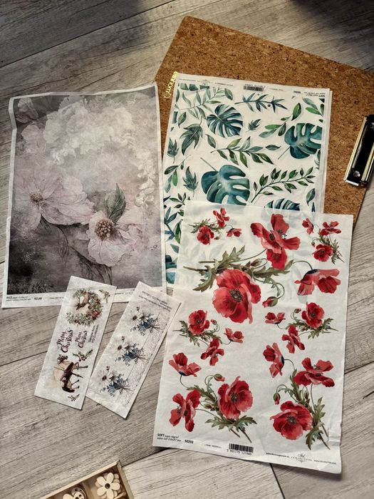 Zestaw do decoupage (serwetki i inne)