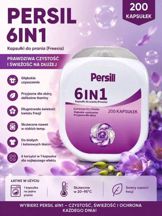 Kapsułki 6w1 do Prania 200 sztuk