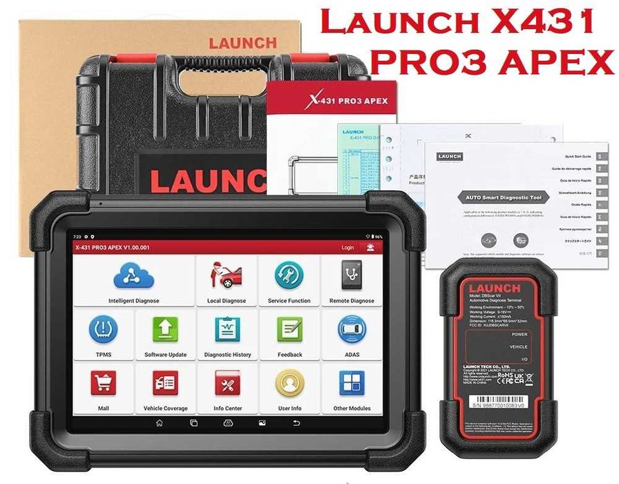 Máq. diagnóstico Launch PRO3 APEX Ligeiros + Pesados , Smartlink C novidade