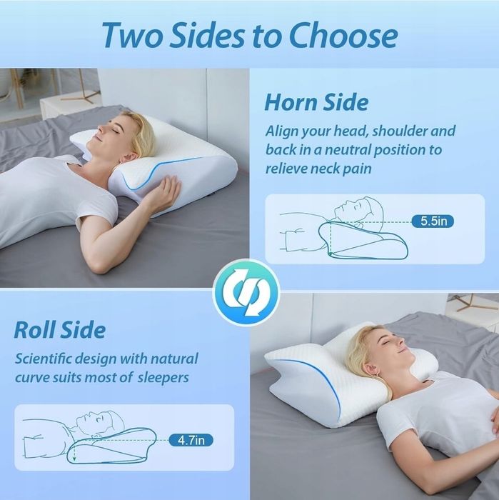 HOMCA Ergonomiczna poduszka pod kark 2 w 1