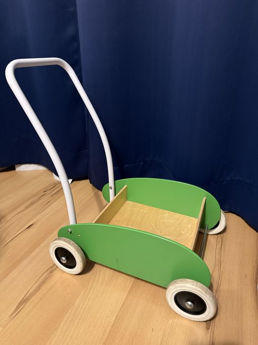 Wózek drewniany, chodzik, pchacz, Ikea