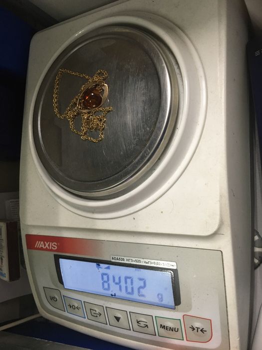 Продам зототой кулон янтарный 583, советский