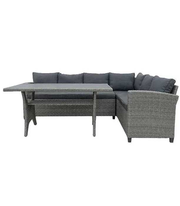 Zestaw Mebli Ogrodowych Komplet Na Taras Narożnik Technorattan + Stół