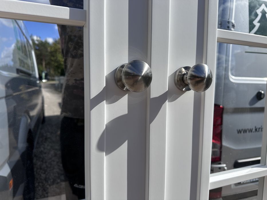 Drzwi drewniane dwuskrzydłowe OD RĘKI białe na wymiar cała Polska