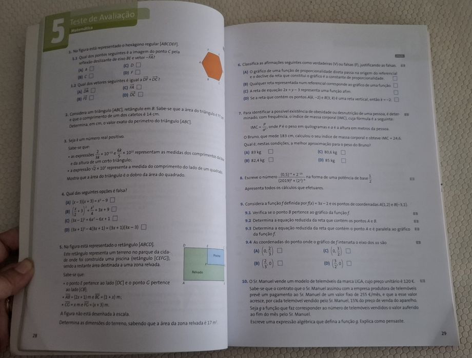Boa Nota! - Preparação para os Testes - Vol. 1" (8.º Ano)