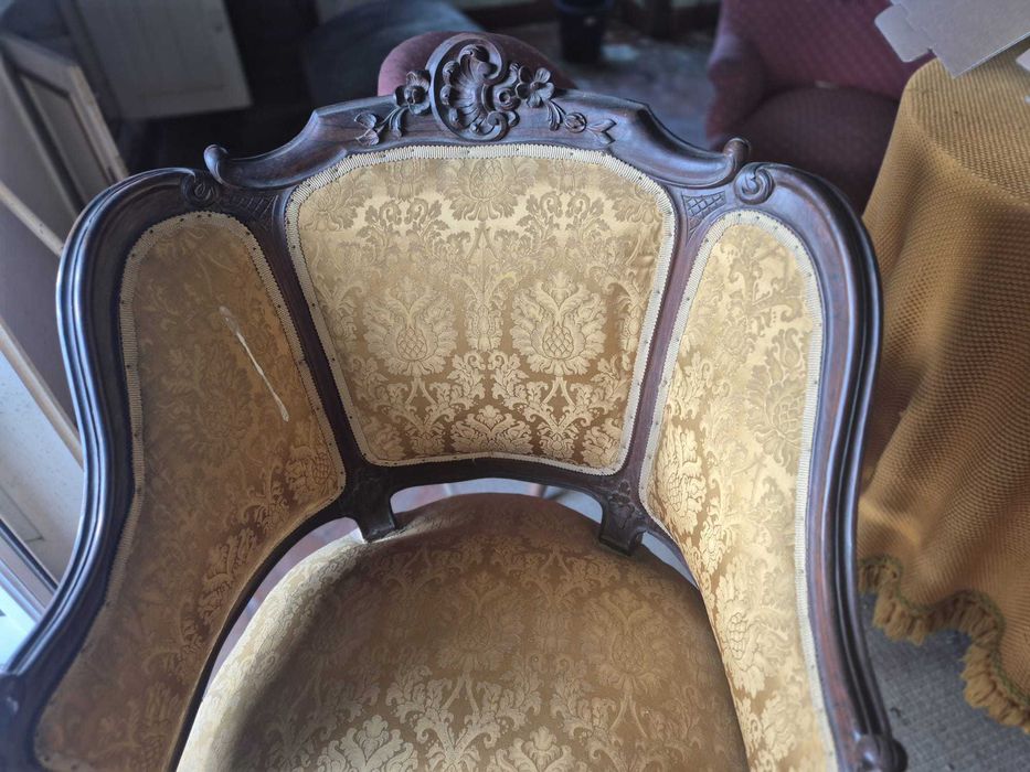 Conjunto caldeirões e consola em pau santo