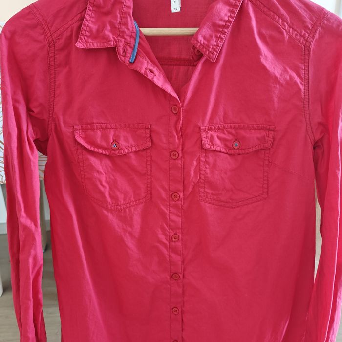 Koszula Reserved w ciekawym różowo czerwonym kolorze