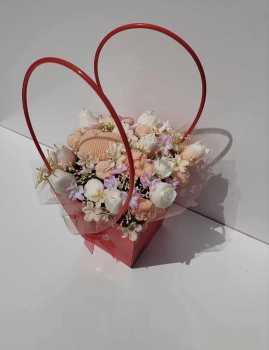 Flower box candle-róża