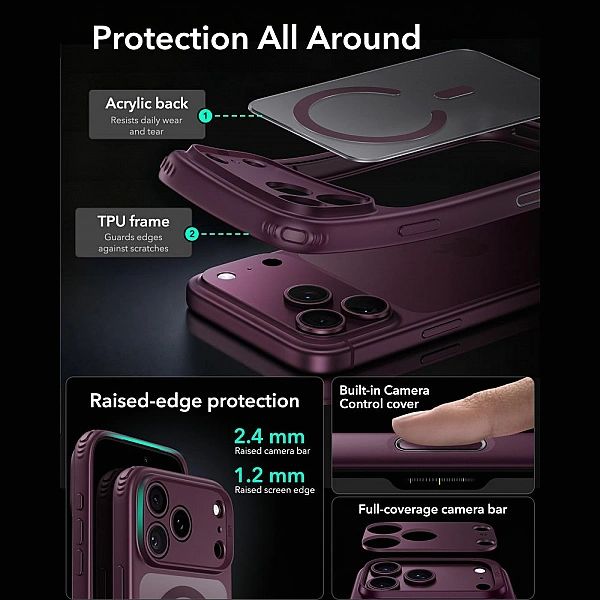 Esr Classic Hybrid Magsafe Iphone 17 Pro Max / 18 Pro Max Frosted Deep