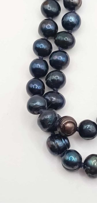 Naszyjnik perły granatowe 2106