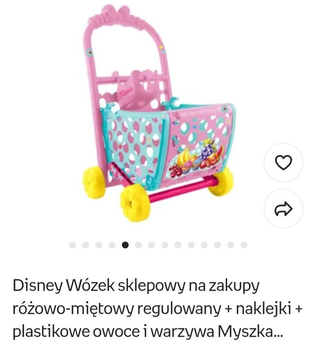 Kasa Fiskalna i wózek sklepowy z myszką minnie