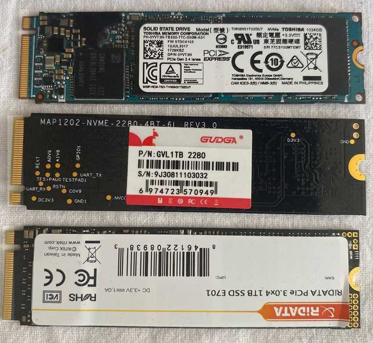 SSD диски 256Gb/512Gb /1Tb/Samsung PM981/ BM9C1 /WD/HUNIX