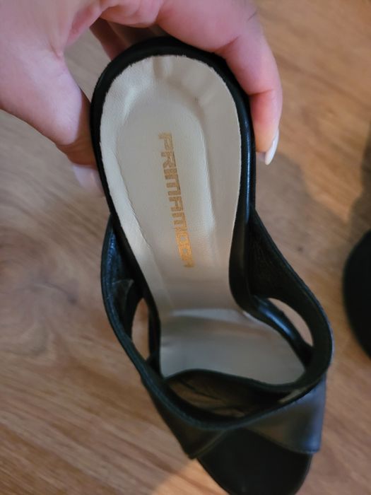 Klapki koturn Prima Moda skóra naturalna rozmiar 37