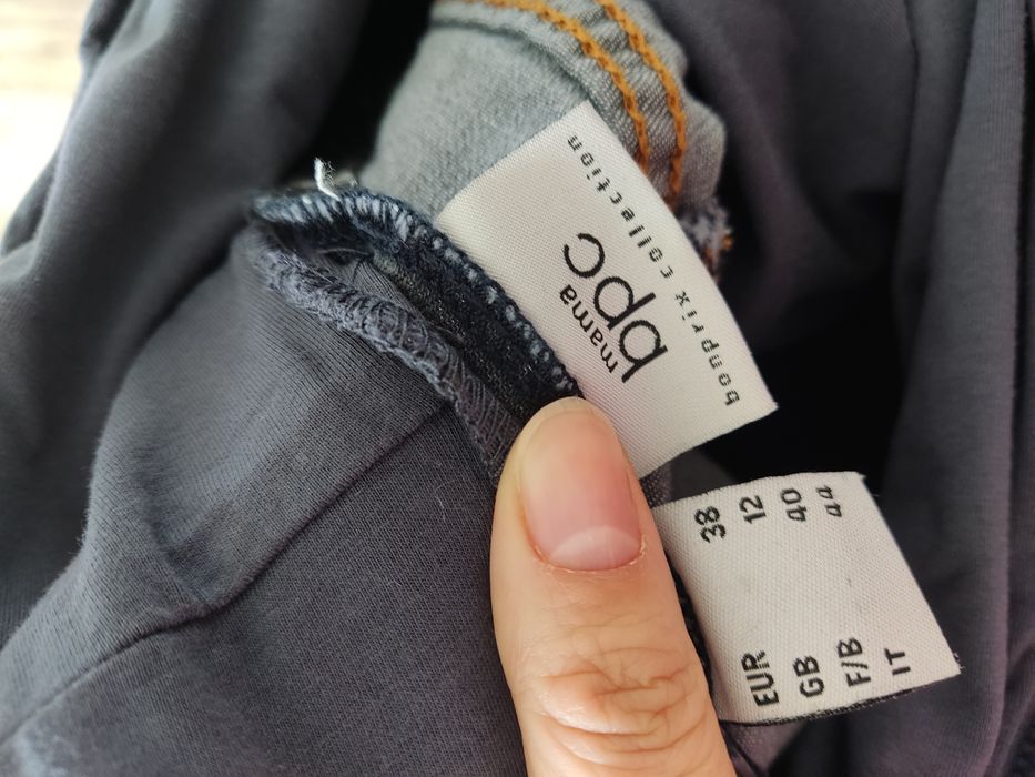 Jeansowe spodnie skinny rurki damskie ciążowe jasny dżins M 38
