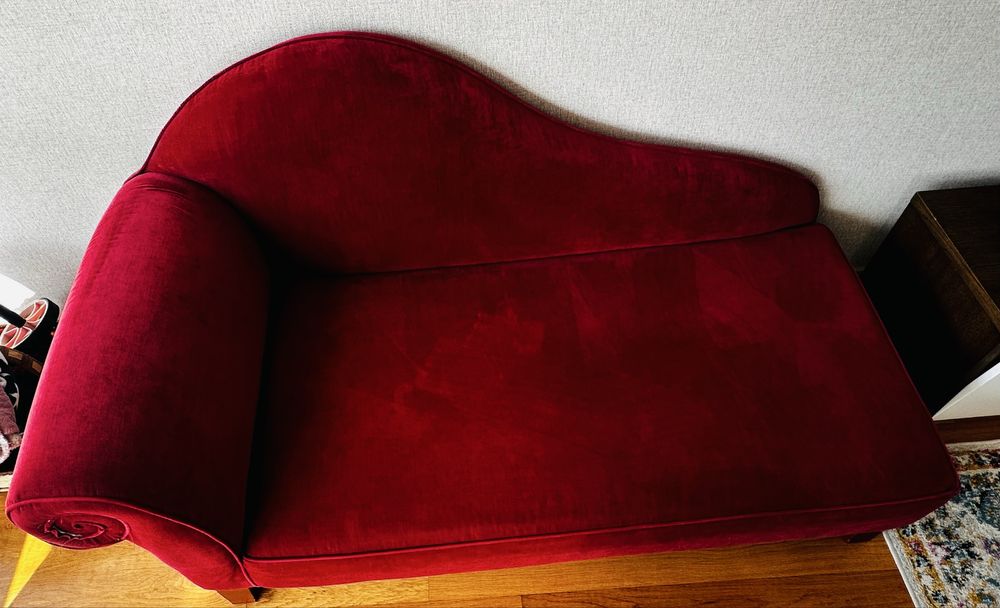 Chaise Longue vermelho cabaret / Bordeaux