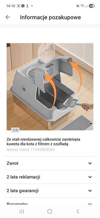 Kuweta kryta ze stali nierdzewnej