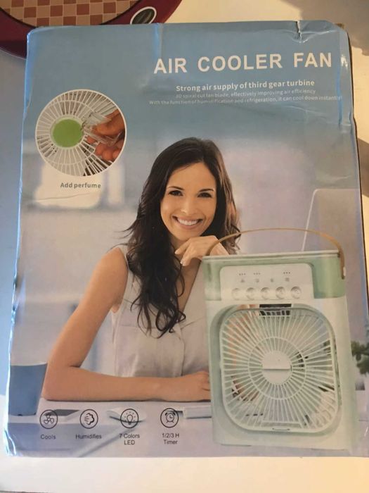 Ventoinha de Arrefecimento Portátil 3 em 1 + Luz LED – NOVA!