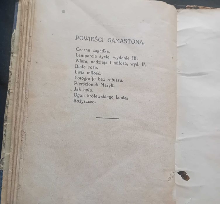 Gamaston. Fata Morgana. Bobljoteka Domu Polskiego, 1925r. Wydanie I.