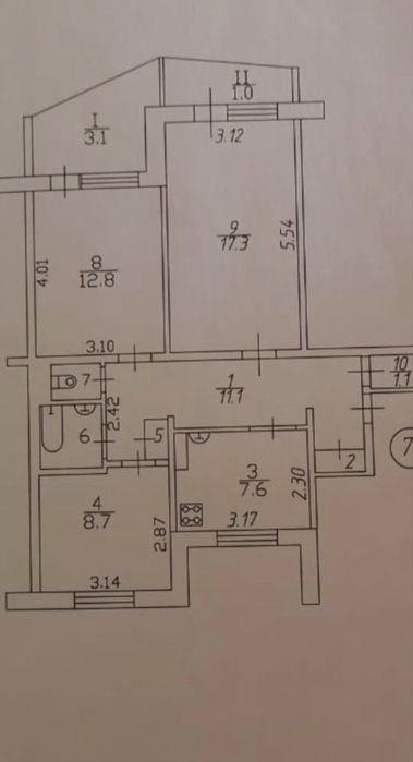 2-й поверх!  Продажа 3-х кімнатної квартири. ( Нива)